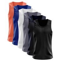 Kit 6 Regatas Nadador Masculina Blusa Dry Academia Camiseta Camisa Treino