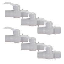 Kit 6 Registro Esfera Engate Rosca Externa Pvc 1/2'' Estrela