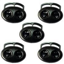 Kit 6 Reguladores Passador 2 Furos Cordão Elástico Ajustável