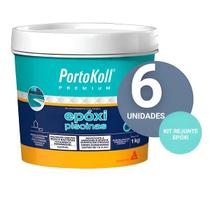 Kit 6 Rejunte Epoxi Piscina e Porcelanato Portokoll 1KG Branco Kit 6 Rejunte Epoxi Piscina e Porcelanato Portokoll 1KG Branco