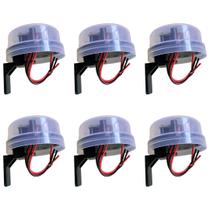 Kit 6 Relé Fotocélula Sensor Bivolt Com Suporte 127v 220v Kit 6 Relé Fotocélula Sensor Bivolt Com Suporte 127v 220v