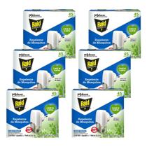 Kit 6 Repelente Elétrico Raid + Refil 45 Noites 25ml