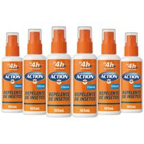 Kit 6 Repelentes de Insetos com Icaridina Action 105mL Kit 6 Repelentes de Insetos com Icaridina Action 105mL