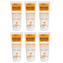 Kit 6 Retirador Gel para Massagerm c/Oleo de Avestruz Amazon Struthio 170g