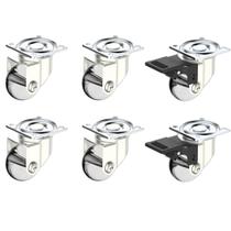 Kit 6 Roda 35mm Gel Rodizio Placa Girat.(2 C/ Freio + 4 Sem) Kit 6 Roda 35mm Gel Rodizio Placa Girat.(2 C/ Freio + 4 Sem)