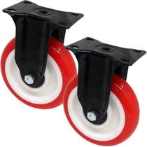 Kit 6 Roda Rodinhas Rodizio Reforçado Anti Risco De 125x32mm Kit 6 Roda Rodinhas Rodizio Reforçado Anti Risco De 125x32mm
