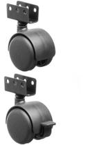 Kit 6 Rodizio Chapa Em U 19mm Roda Nylon(4 C/ Trava + 2 Sem) Kit 6 Rodizio Chapa Em U 19mm Roda Nylon(4 C/ Trava + 2 Sem)