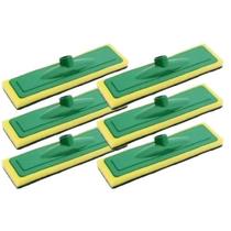 Kit 6 Rodo Abrasivo Refil Esponja Lava Piso Tira Gordura