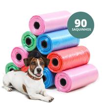 Kit 6 Rolinhos C/ 15 Sacos De Lixo Coco Pet Gato E Cachorro