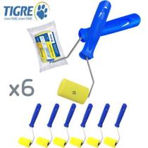 Kit 6 Rolinhos De Espuma Tigre 5cm Para Artesanato E Pintura