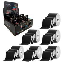 Kit 6 Rolos - aKTive Sport - 5 cm X 5 m - Cor Preto