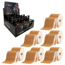 Kit 6 Rolos - aKTive Sport - Bege - 5 cm X 5 m - Bege