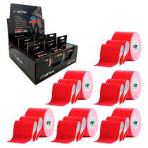 Kit 6 Rolos - aKTive Sport - Vermelho - 5 cm X 5 m