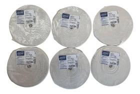 Kit 6 Rolos - Elástico Zanotti Jaraguá 20 Cru/Branco 2Cm