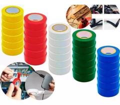 Kit 6 Rolos Fitas Isolantes Coloridas Preta 17mm X 5m Adesiva Kit 6 Rolos Fitas Isolantes Coloridas Preta 17mm X 5m Adesiva
