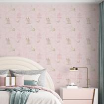 Kit 6 Rolos Papel De Parede Adesivo Borboletas Rosa 3,0M Kit 6 Rolos Papel De Parede Adesivo Borboletas Rosa 3,0M