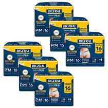 Kit 6 Roupas Íntima Bigfral Pants Derma Plus P/M com 16un cada Kit 6 Roupas Íntima Bigfral Pants Derma Plus P/M com 16un cada