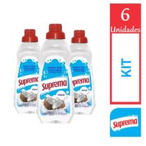 Kit 6 Sabão Lava Roupas Concentrado Coco Suprema 1L