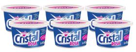 kit 6 Sabão Pasta Rosa Cristal Multiuso Pote 500g