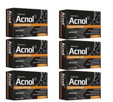 Kit 6 Sabonete Acnol Carvão Ativado 90g - Arte Nativa Kit 6 Sabonete Acnol Carvão Ativado 90g - Arte Nativa