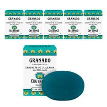 Kit 6 Sabonete em Barra 90g Chá Branco Glicerina Vegetal Óleo de Palma Revigorante Granado