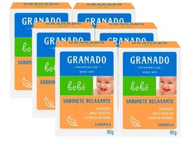 kit 6 Sabonete Granado Bebe Camomila Glicerina em Barra 90g