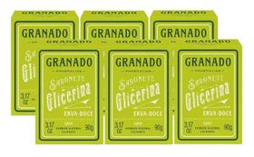 kit 6 Sabonete Granado Erva Doce Glicerina Em Barra 90g