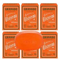 Kit 6 Sabonete Granado Extrato de Amêndoa Doce Glicerina Vegetal Natural em Barra 90g Kit 6 Sabonete Granado Extrato de Amêndoa Doce Glicerina Vegetal Natural em Barra 90g