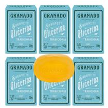 Kit 6 Sabonete Phebo Granado Glicerina Tradicional Vegetal Natural Emoliente em Barra 100g Kit 6 Sabonete Phebo Granado Glicerina Tradicional Vegetal Natural Emoliente em Barra 100g