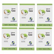 Kit 6 Sabonete Suprelle Coco 90G Kit 6 Sabonete Suprelle Coco 90G