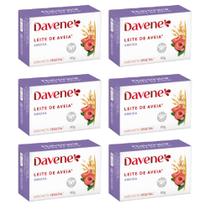 Kit 6 Sabonete Vegetal Davene Leite de Aveia Ameixa - 90g