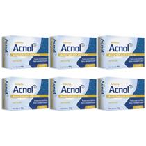 Kit 6 Sabonetes Acnol Arte Nativa 90g para Pele Oleosa Acneica Cravos e Espinhas Uso Diário Limpeza Profunda Controle da Oleosidade