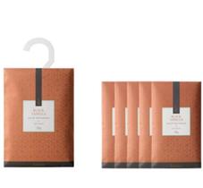 Kit 6 Sachê Aromatizador de Ambiente Guarda Roupa Gavetas 10 e 25g Black Vanilla Via Aroma