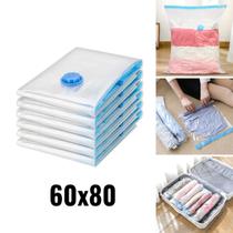 Kit 6 Saco À Vácuo 60X80 Organizador Edredom Cobertor Roupa Kit 6 Saco À Vácuo 60X80 Organizador Edredom Cobertor Roupa