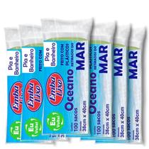 Kit 6 Saco Embalixo Oceano Pia/banheiro C/100 Praticidade