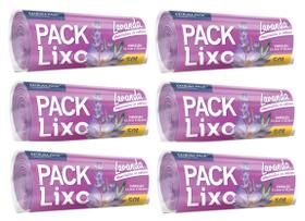 Kit 6 Saco Lixo Lavanda Perfumado Neutraliza Odor 50L 240 Un Kit 6 Saco Lixo Lavanda Perfumado Neutraliza Odor 50L 240 Un