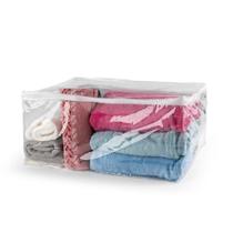 Kit 6 Saco Organizador Closet Edredon Cobertor C/ Ziper Branco