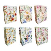 Kit 6 Sacolas de Páscoa Florida com Alça Sacola Coelhinho