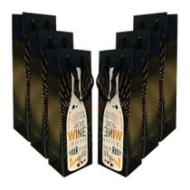 Kit 6 Sacolas Garrafa Vinho Champagne - Friends and Wine