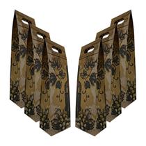 Kit 6 Sacolas Garrafa Vinho Champagne Reforçada Kraft 220g/m Unicor