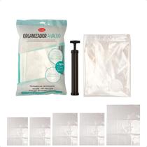 Kit 6 Sacos a Vácuo com Bomba 60x80cm Organizador Roupas Edredom Compressão Espaço Viagem Guarda Roupa Kit 6 Sacos a Vácuo com Bomba 60x80cm Organizador Roupas Edredom Compressão Espaço Viagem Guarda Roupa