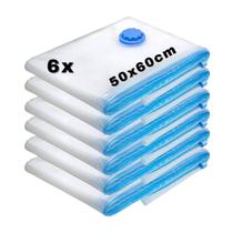 Kit 6 Sacos À Vácuo Organizador Para Guarda Roupas 50x60cm Kit 6 Sacos À Vácuo Organizador Para Guarda Roupas 50x60cm