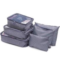 Kit 6 sacos bolsas organizador mala roupas bagagem viagem - BELLA FLOR