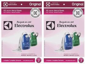 Kit 6 sacos descartáveis para aspirador de pó mondo e mondo clean original electrolux