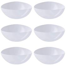 Kit 6 Saladeiras Triangulares 2,5L Tigela de Plástico Branca Essential Coza Bacia Pipoca Kit 6 Saladeiras Triangulares 2,5L Tigela de Plástico Branca Essential Coza Bacia Pipoca