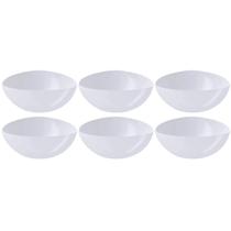 Kit 6 Saladeiras Triangulares Tigelas Plásticas 5L Brancas Essential Coza Pote Sobremesa Pipoca