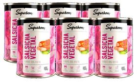 kit 6 Salsicha Vegetal Superbom Lata 300g