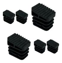 Kit 6 Sapata Pé Ponteira Para Escada 30x23mm Interna Preto