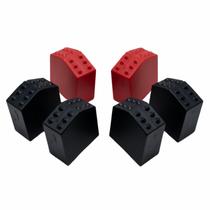Kit 6 Sapatas de Borracha Anti-derrapantes para Escada 5x2cm Preto - NV191