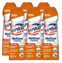 kit 6 Sapolio Cremoso Antibacteriano Radium 250ml
